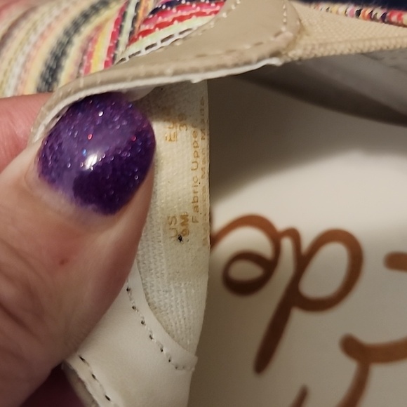 Sam Edelman “Peony” Multi Color Slip On Sneakers Size 9 Fabric Casual Shoes - Picture 9 of 9